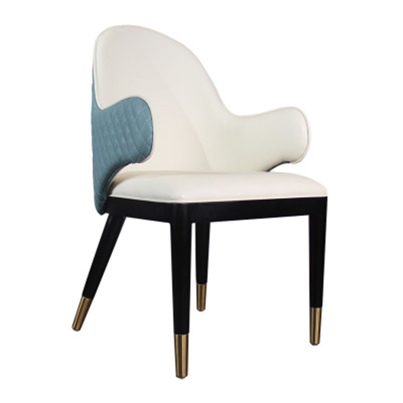 Modern Light Luxury Retro Back Wood Dining Chair Nordic Style Leisure Coffee Chair to Discuss Dining Table and Chairs